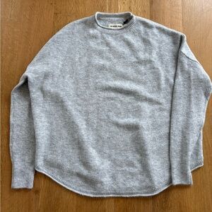 The Normal Brand Light Gray Oversized Crewneck Sweater